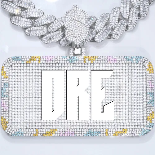 CUSTOM LETTER NECKLACE 3D COLORFUL SQUARE sold by The GUU Shop