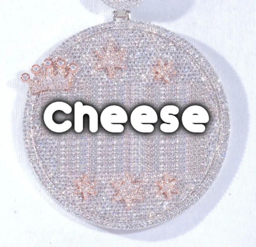 CUSTOM LETTER NECKLACE 3D BIG CROWN DISC sold by The GUU Shop