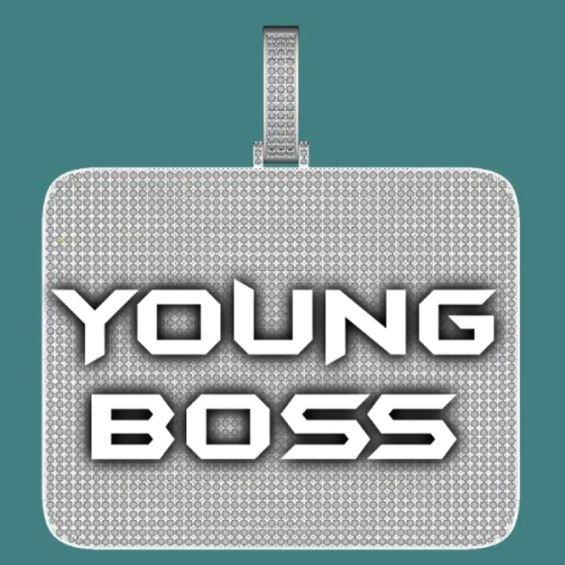 CUSTOM LETTER NECKLACE 3D BIG SQUARE sold by The GUU Shop