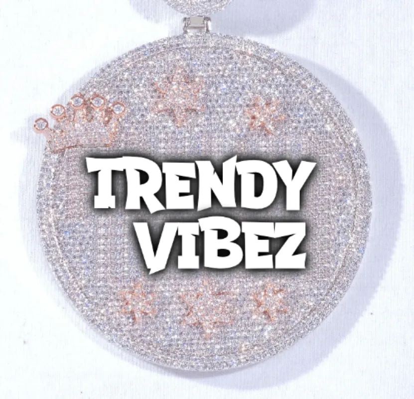 CUSTOM LETTER NECKLACE 3D BIG CROWN DISC made by The GUU Shop