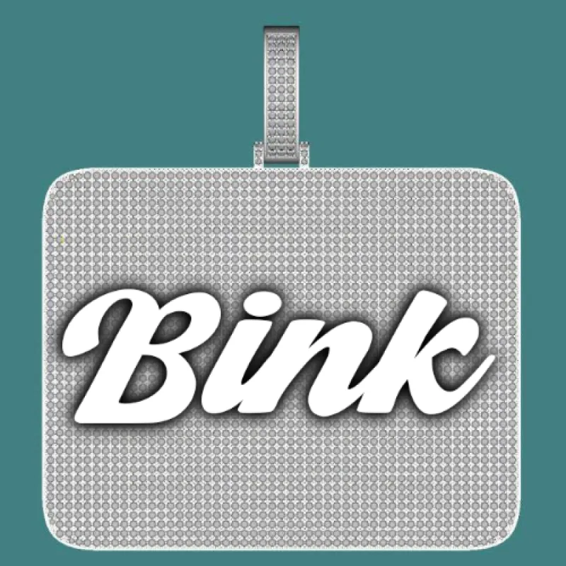 CUSTOM LETTER NECKLACE 3D BIG SQUARE sold by The GUU Shop