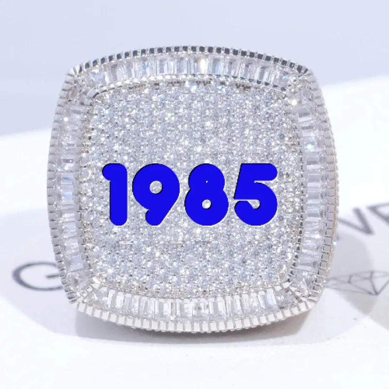 CUSTOM LETTER 3D ICED RING sold by The GUU Shop