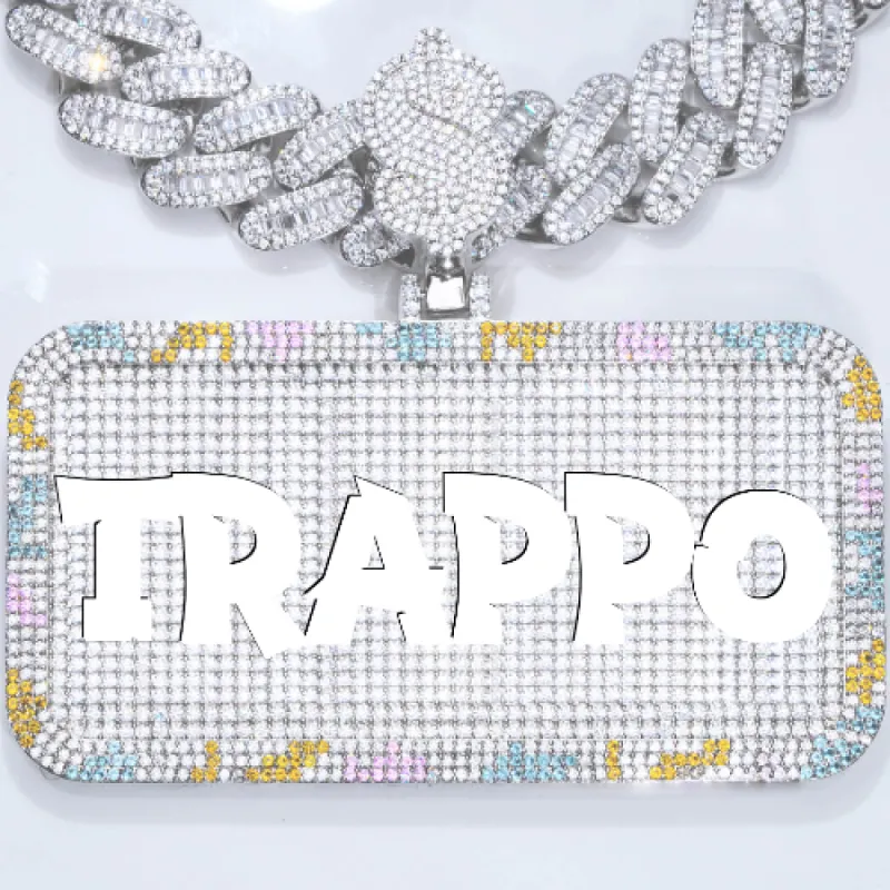 CUSTOM LETTER NECKLACE 3D COLORFUL SQUARE sold by The GUU Shop