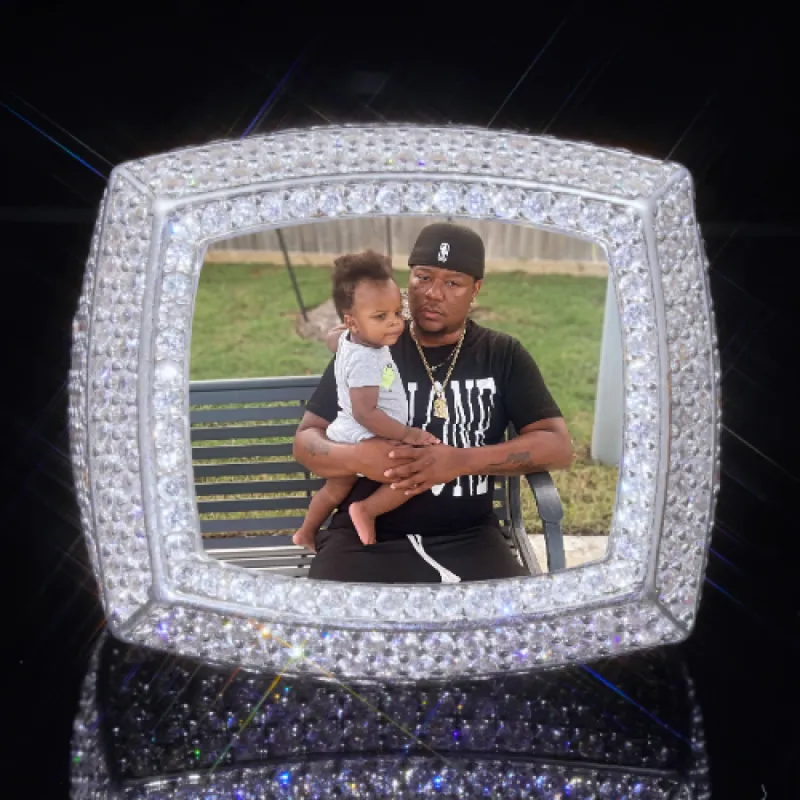 3D CUSTOM PICTURE ICED RING sold by The GUU Shop