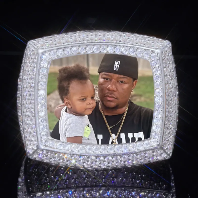 3D CUSTOM PICTURE ICED RING sold by The GUU Shop