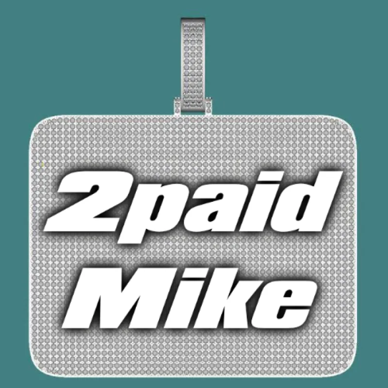 CUSTOM LETTER NECKLACE 3D BIG SQUARE sold by The GUU Shop