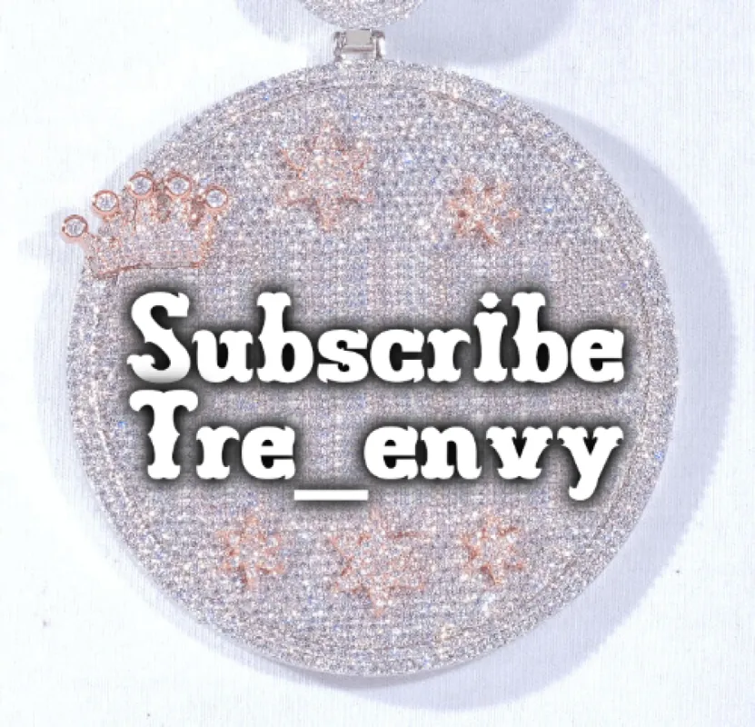 CUSTOM LETTER NECKLACE 3D BIG CROWN DISC sold by The GUU Shop