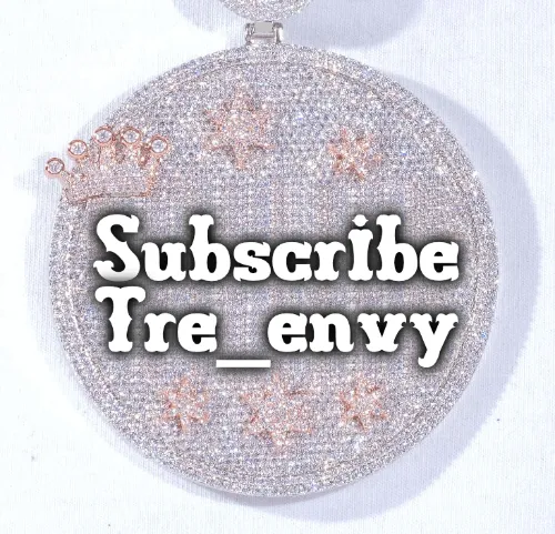 CUSTOM LETTER NECKLACE 3D BIG CROWN DISC sold by The GUU Shop