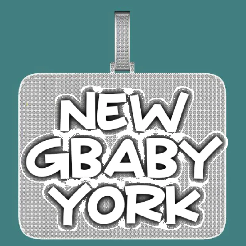 CUSTOM LETTER NECKLACE 3D BIG SQUARE sold by The GUU Shop