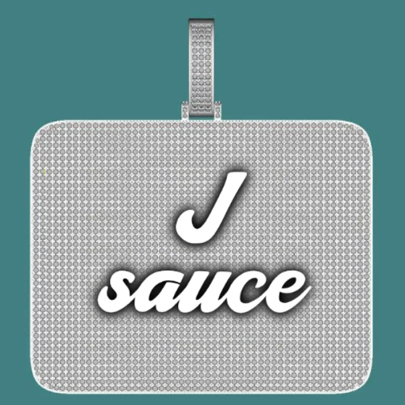 CUSTOM LETTER NECKLACE 3D BIG SQUARE sold by The GUU Shop