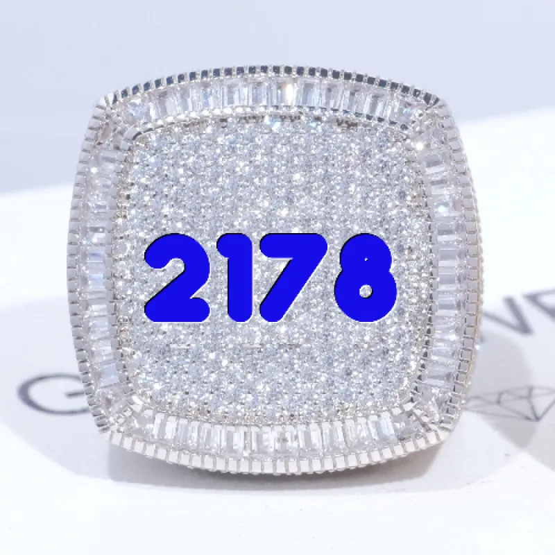 CUSTOM LETTER 3D ICED RING sold by The GUU Shop