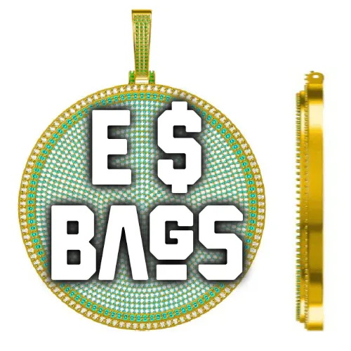 CUSTOM LETTER NECKLACE 3D BIG DISC sold by The GUU Shop