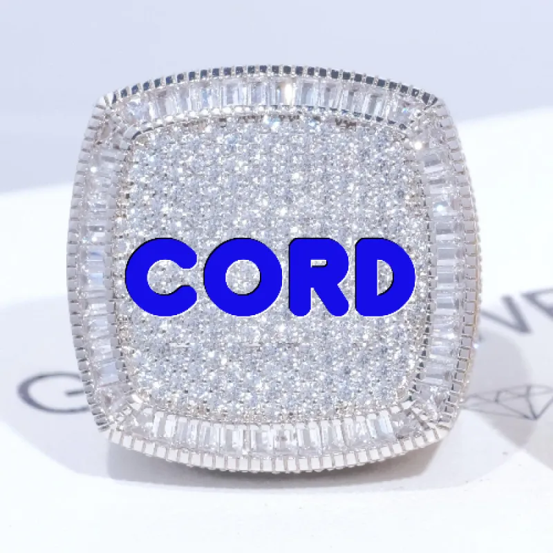 CUSTOM LETTER 3D ICED RING sold by The GUU Shop