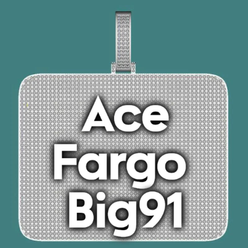 CUSTOM LETTER NECKLACE 3D BIG SQUARE sold by The GUU Shop