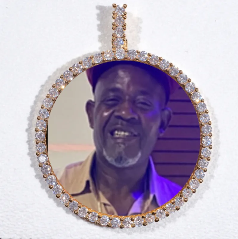 LARGE 3D CIRCLE CUSTOM PICTURE PENDANT sold by The GUU Shop