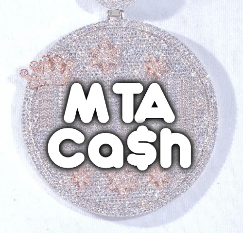 CUSTOM LETTER NECKLACE 3D BIG CROWN DISC sold by The GUU Shop