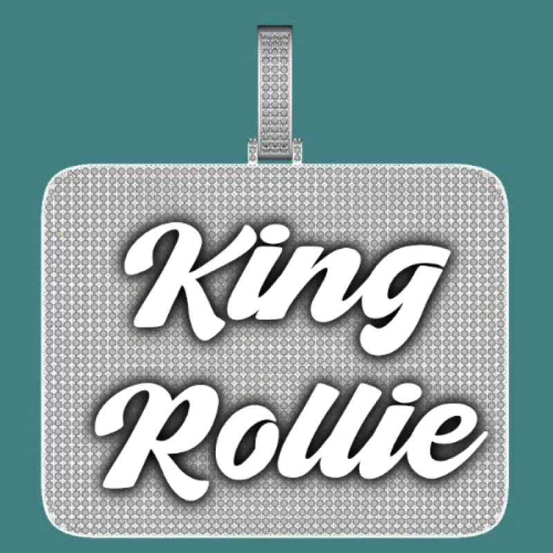 CUSTOM LETTER NECKLACE 3D BIG SQUARE sold by The GUU Shop