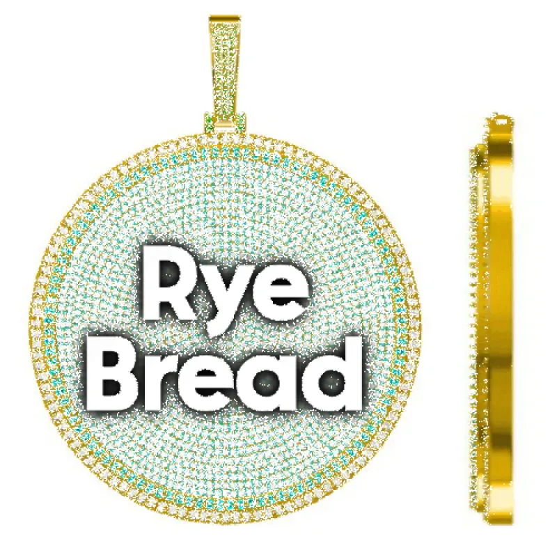 CUSTOM LETTER NECKLACE 3D BIG DISC sold by The GUU Shop