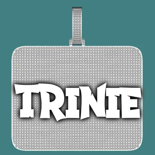 CUSTOM LETTER NECKLACE 3D BIG SQUARE sold by The GUU Shop