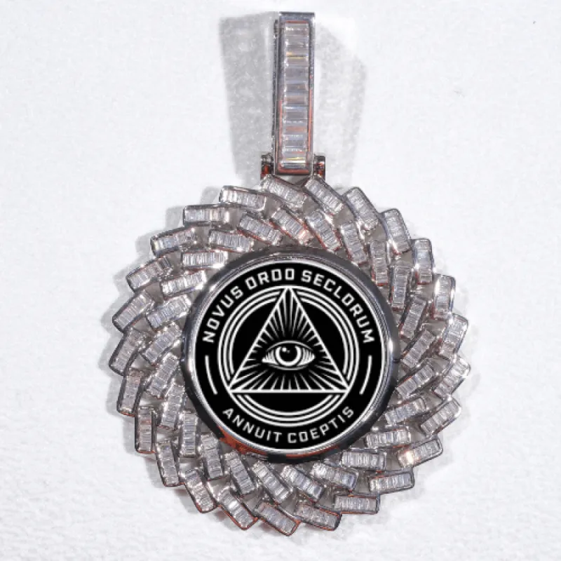 Large 3D Baguette Custom Picture Pendant sold by The GUU Shop