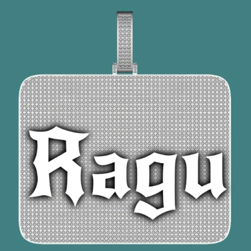 CUSTOM LETTER NECKLACE 3D BIG SQUARE sold by The GUU Shop