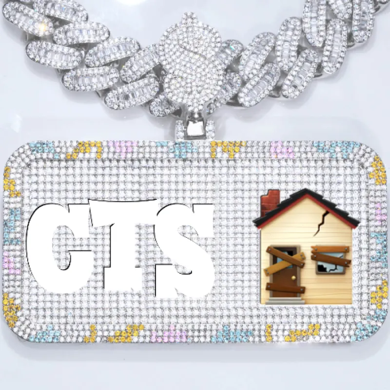 CUSTOM LETTER NECKLACE 3D COLORFUL SQUARE sold by The GUU Shop
