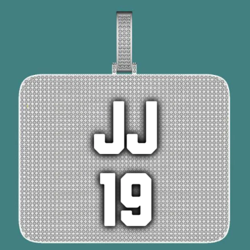 CUSTOM LETTER NECKLACE 3D BIG SQUARE sold by The GUU Shop