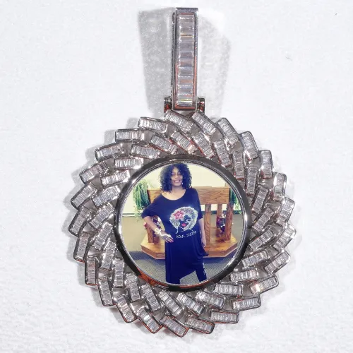 Large 3D Baguette Custom Picture Pendant sold by The GUU Shop