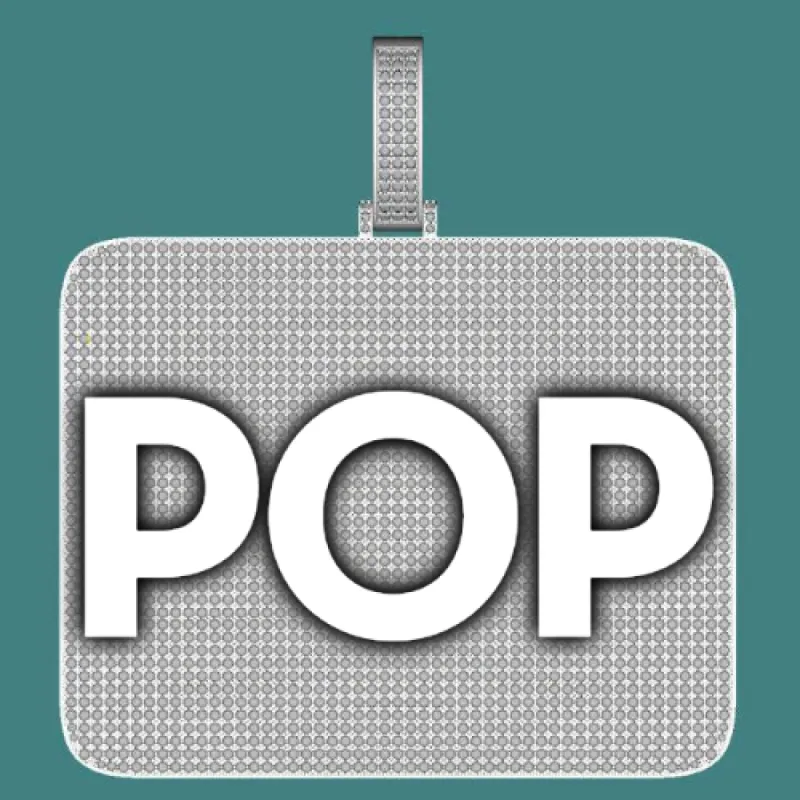 CUSTOM LETTER NECKLACE 3D BIG SQUARE sold by The GUU Shop