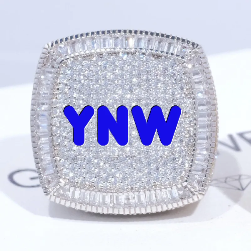 CUSTOM LETTER 3D ICED RING sold by The GUU Shop