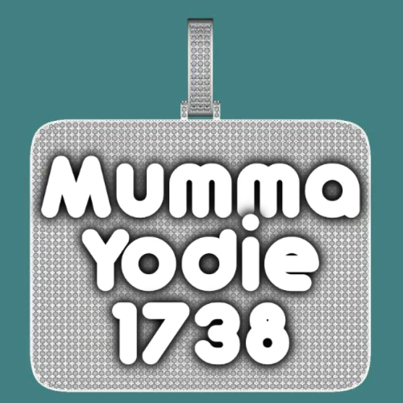 CUSTOM LETTER NECKLACE 3D BIG SQUARE sold by The GUU Shop