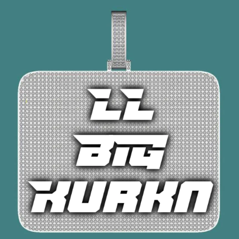 CUSTOM LETTER NECKLACE 3D BIG SQUARE sold by The GUU Shop