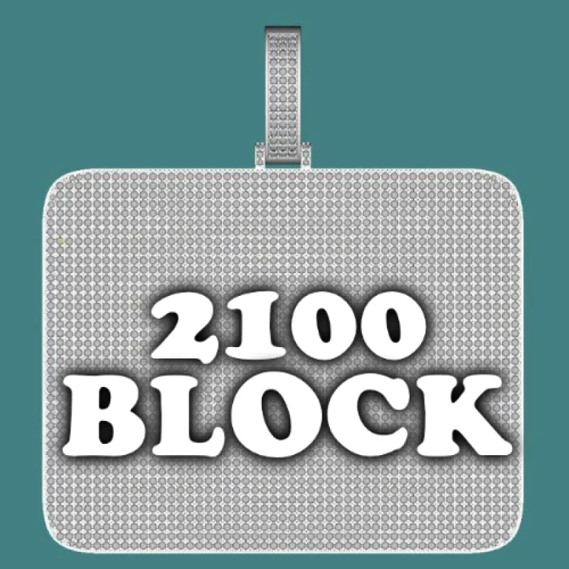 CUSTOM LETTER NECKLACE 3D BIG SQUARE sold by The GUU Shop