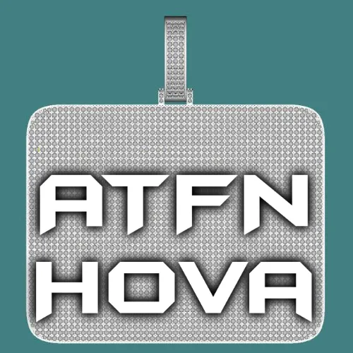 CUSTOM LETTER NECKLACE 3D BIG SQUARE sold by The GUU Shop