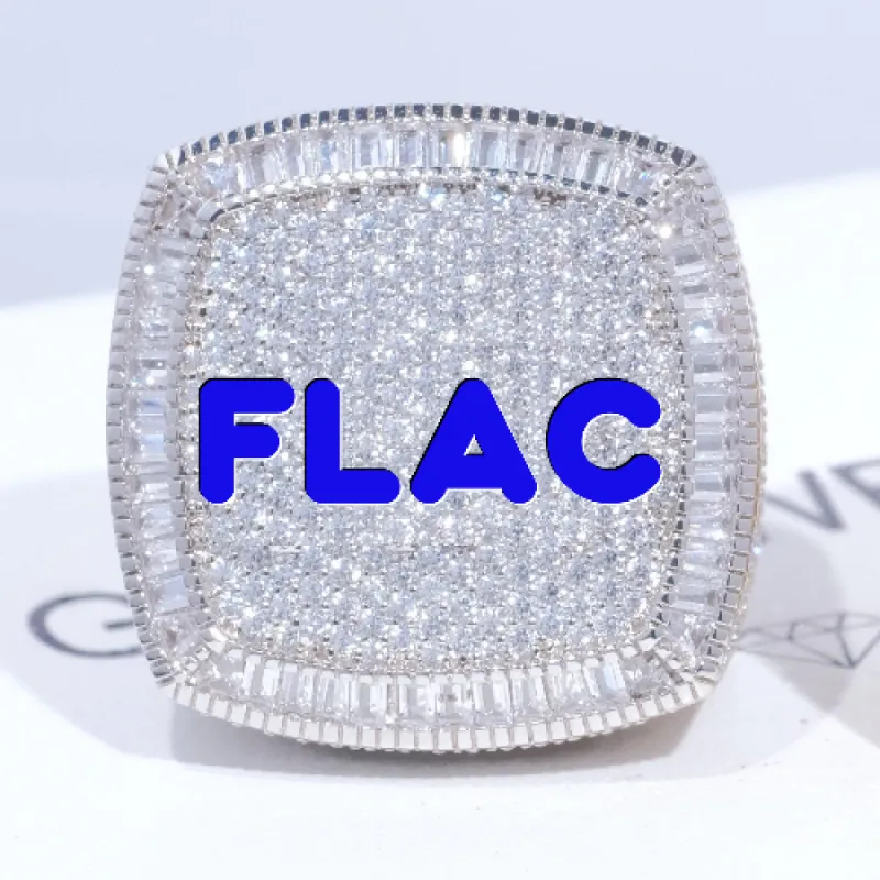 CUSTOM LETTER 3D ICED RING sold by The GUU Shop