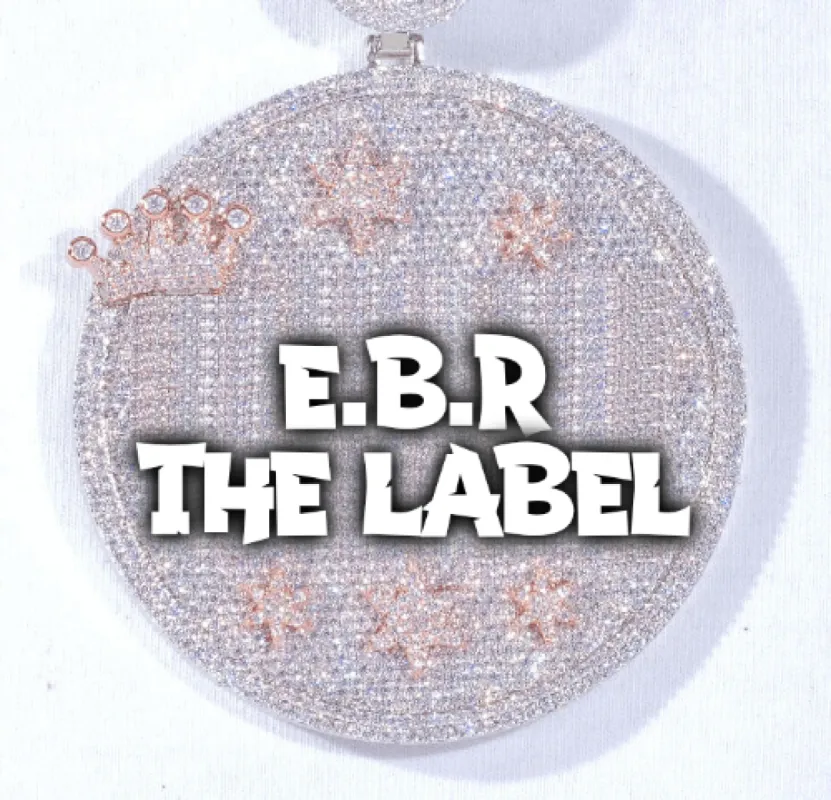 CUSTOM LETTER NECKLACE 3D BIG CROWN DISC sold by The GUU Shop