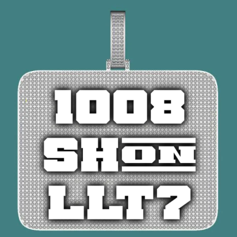 CUSTOM LETTER NECKLACE 3D BIG SQUARE sold by The GUU Shop