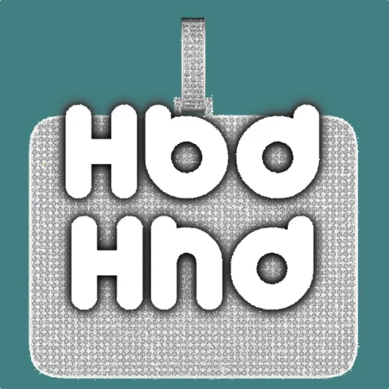 CUSTOM LETTER NECKLACE 3D BIG SQUARE sold by The GUU Shop