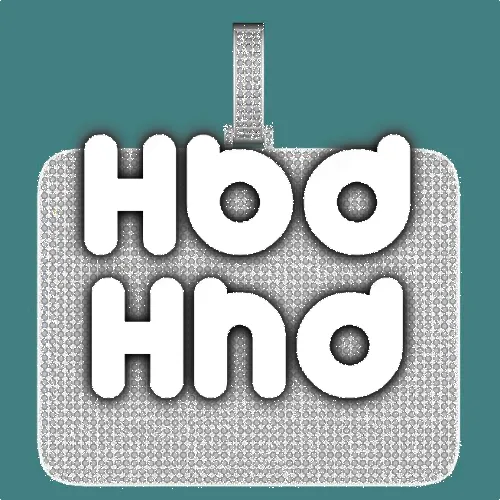 CUSTOM LETTER NECKLACE 3D BIG SQUARE sold by The GUU Shop