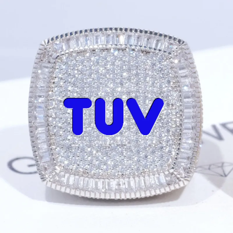 CUSTOM LETTER 3D ICED RING sold by The GUU Shop