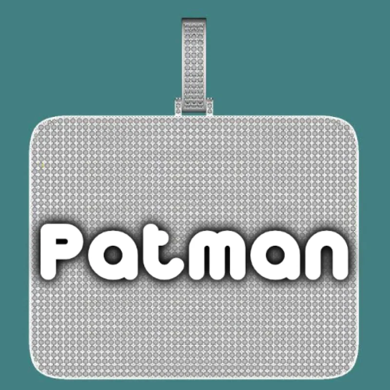 CUSTOM LETTER NECKLACE 3D BIG SQUARE sold by The GUU Shop