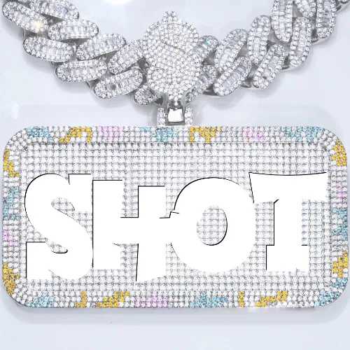 CUSTOM LETTER NECKLACE 3D COLORFUL SQUARE sold by The GUU Shop