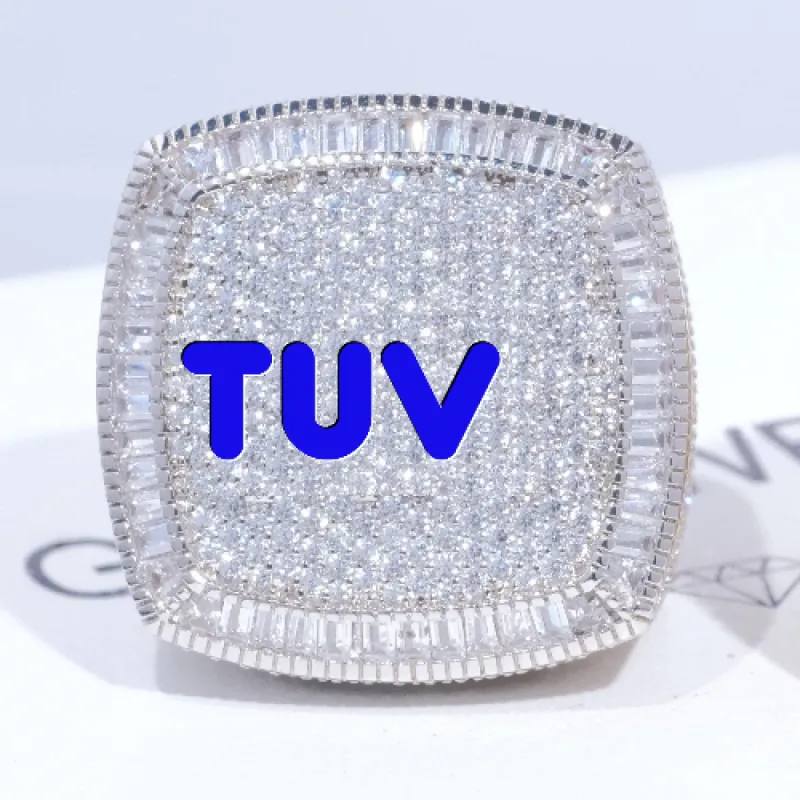 CUSTOM LETTER 3D ICED RING sold by The GUU Shop