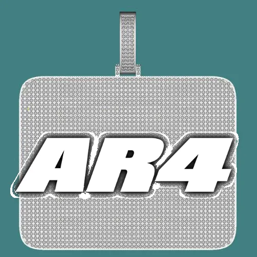 CUSTOM LETTER NECKLACE 3D BIG SQUARE sold by The GUU Shop