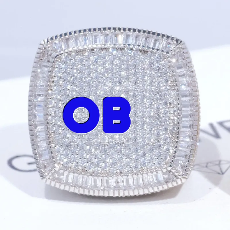 CUSTOM LETTER 3D ICED RING sold by The GUU Shop