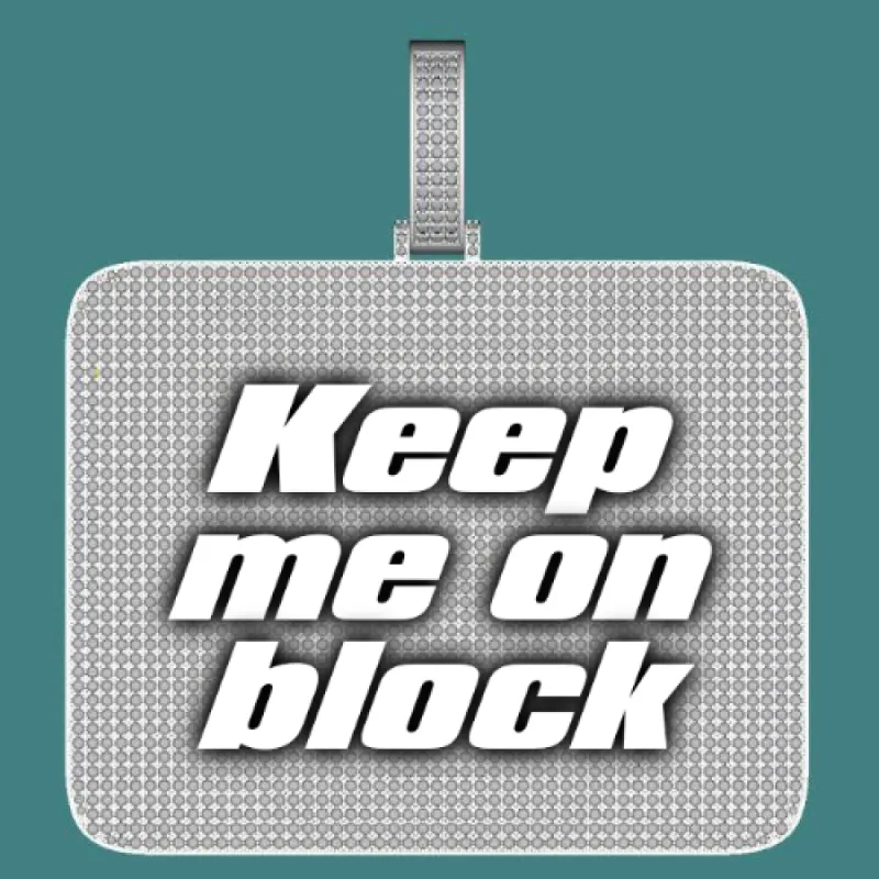 CUSTOM LETTER NECKLACE 3D BIG SQUARE sold by The GUU Shop