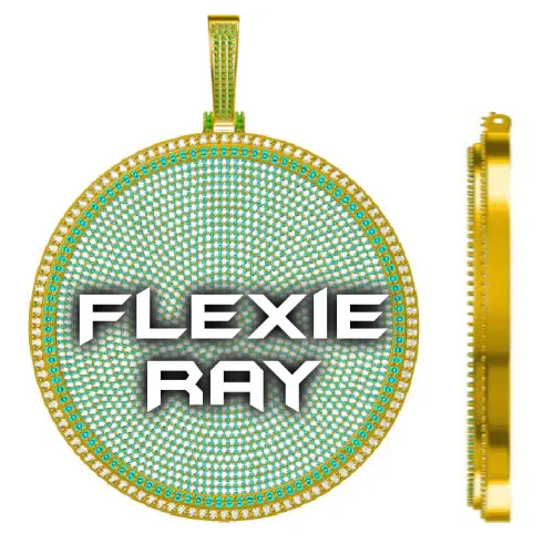 CUSTOM LETTER NECKLACE 3D BIG DISC sold by The GUU Shop