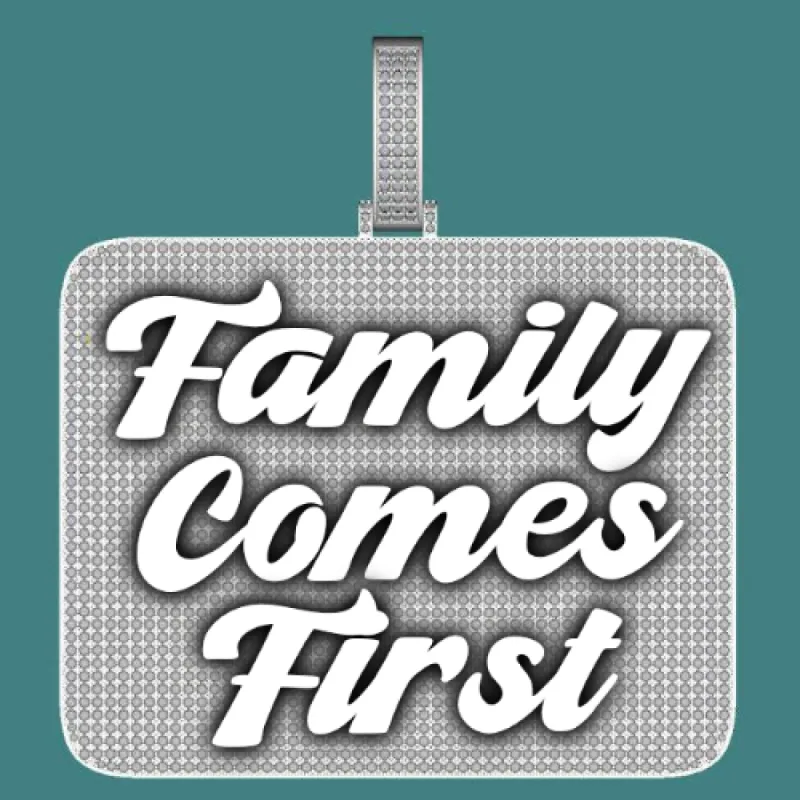 CUSTOM LETTER NECKLACE 3D BIG SQUARE sold by The GUU Shop