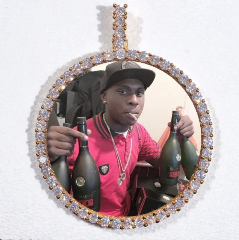 LARGE 3D CIRCLE CUSTOM PICTURE PENDANT sold by The GUU Shop