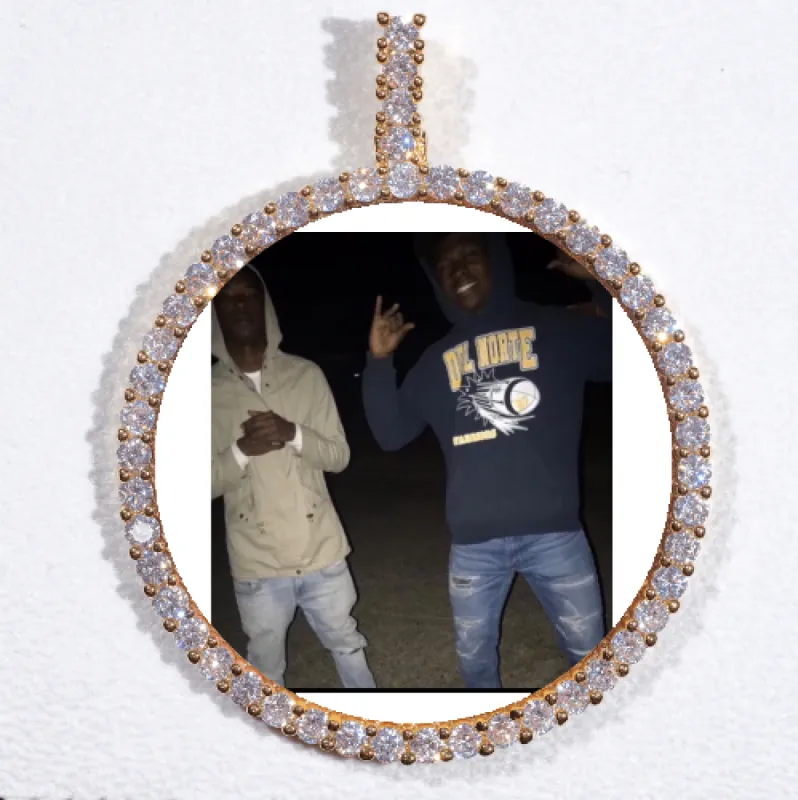 LARGE 3D CIRCLE CUSTOM PICTURE PENDANT sold by The GUU Shop